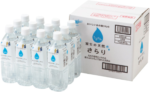 富士の天然水さらり（500ml）、ペットボトル（12本入り）